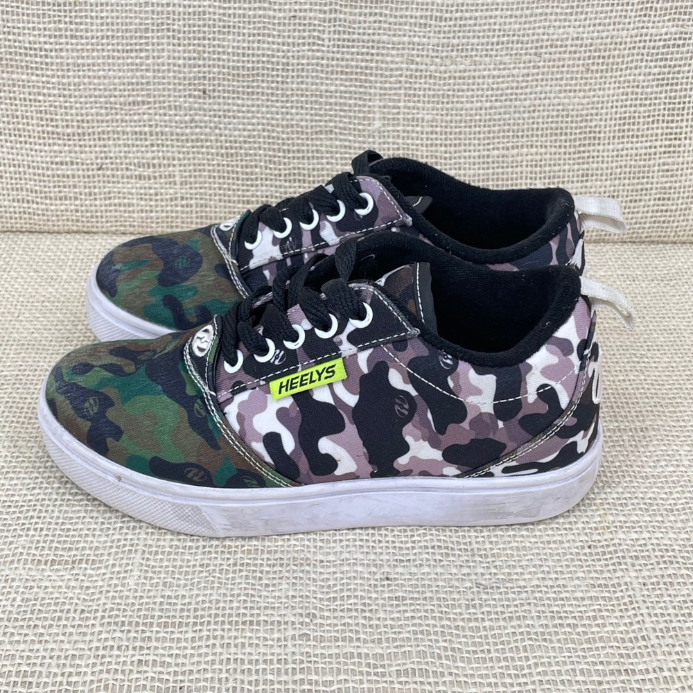 Heelys‎ Pro 20 Prints Camo Skate Shoes Kids Youth 2 Green Purple HE100981 Wheels - Picture 12 of 15
